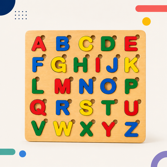 Capital ABC Wooden Puzzle Board for Kids | Educational MDF Alphabet Learning Toy