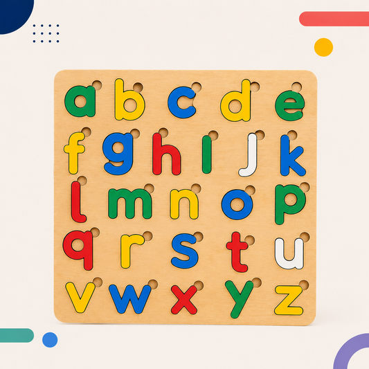 Small ABC Wooden Puzzle Board for Kids | Educational MDF Alphabet Learning Toy